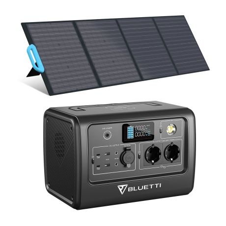 BLUETTI EB70 1000 W / 716 Wh + PV200 Stromaggregat Solar