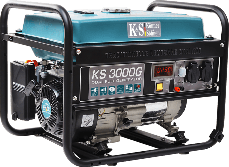 Könner und Söhnen KS 3000G Hybrid Stromerzeuger 3000 Watt, DUAL FUEL Benzin / LPG