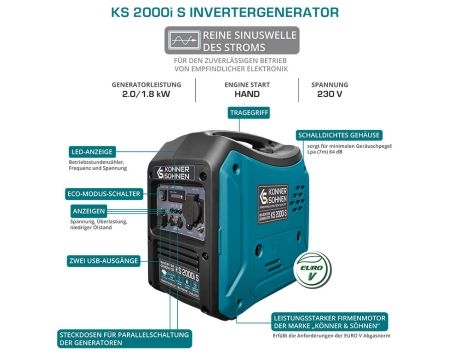 Könner und Söhnen KS 2000i S Inverter-Generator