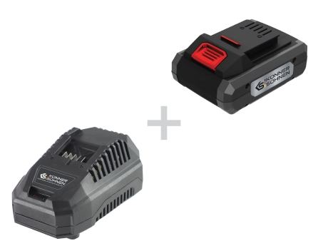 Ladegerät für Li-Ion Akku + Li-Ion Akku 20V: KS C45A + KS 20V4-2