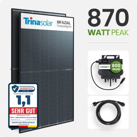 TEPTO Balkonkraftwerk Basicc 870 Watt Peak inkl. Versand