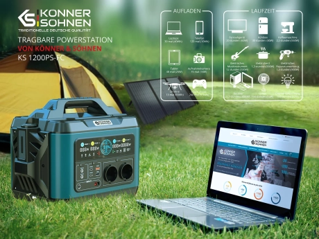 Tragbare Powerstation Könner & Söhnen KS 1200PS-FC