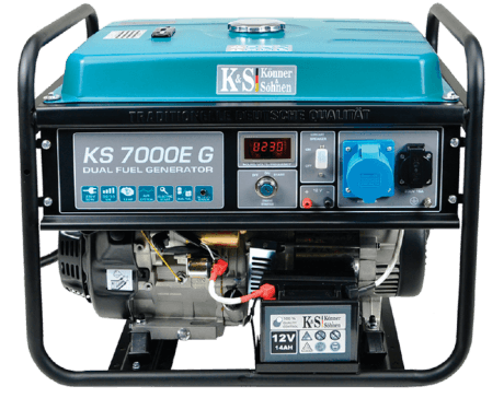 Könner und Söhnen KS 7000E G Hybrid Stromerzeuger 5000 Watt GAS / Benzin-Generator