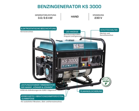 Benzin-Generator "Könner & Söhnen" KS 3000