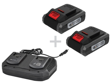 Ladegerät für Li-Ion Akku + Li-Ion Akku 20V: KS C35A-2 + KS 20V4-2 (2 Stk.)